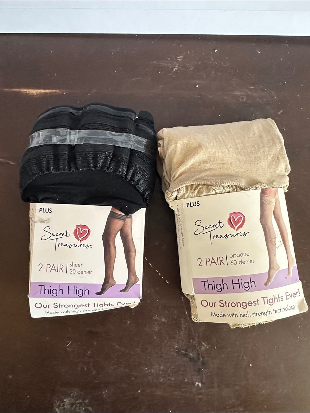 Secret Treasures Women's Plus Size Thigh High Nylon Stockings Hosiery NWT